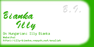 bianka illy business card